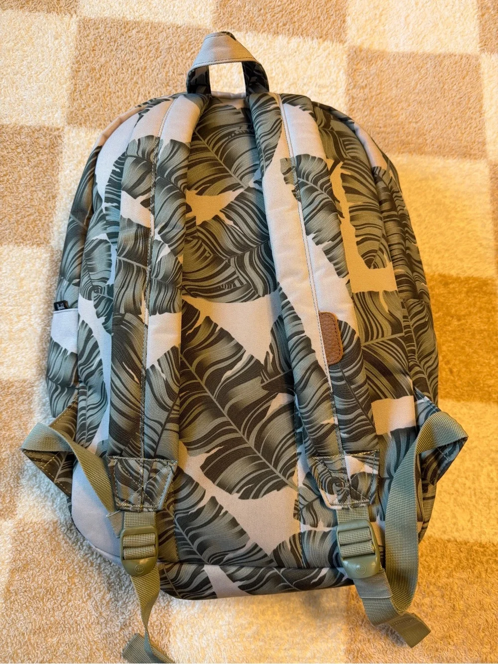 Herschel Supply Company Olive Green Leaf-Print Backpack